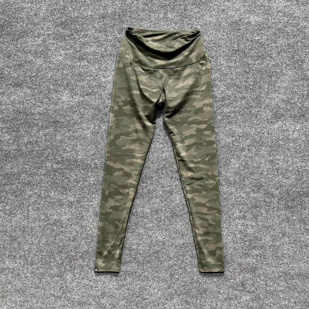 Onzie Leggings Womens S/M Green Camo High Rise Ankle Yoga Pants Activewear